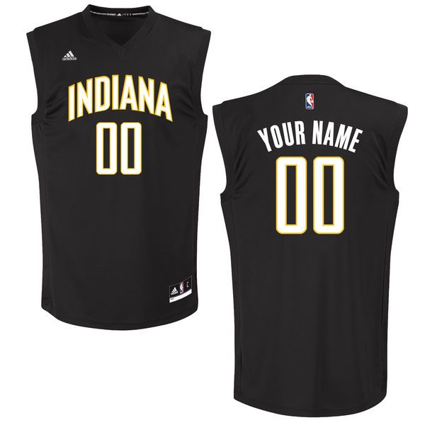 Men Indiana Pacers Adidas Black Custom Chase NBA Jersey->customized nba jersey->Custom Jersey